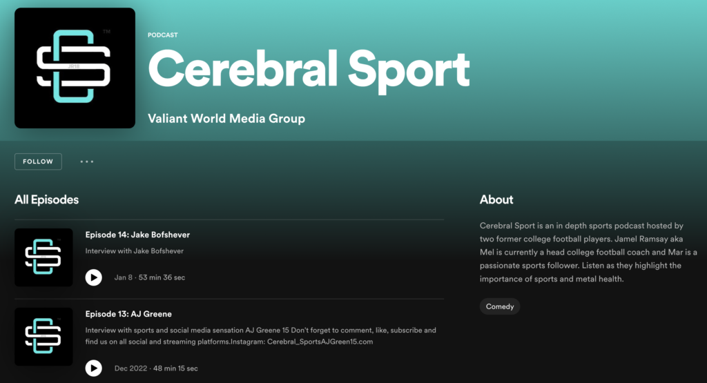 Cerebral Sports on Spotify