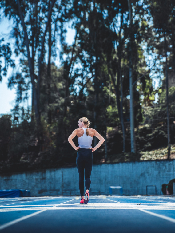 Track runner at a distance